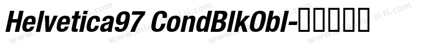 Helvetica97 CondBlkObl字体转换